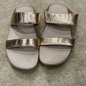 Rose gold fit flops